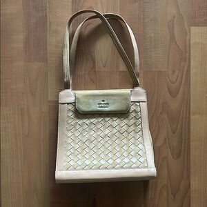 Gucci Beige Woven Shoulder Bag
